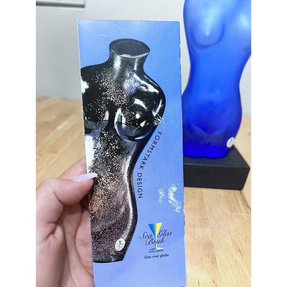 Renate Stock "Woman Torso" Daphne Sculpture, Vase, Sea Glas Bruk, Kosta, Sweden - Picture 3 of 4